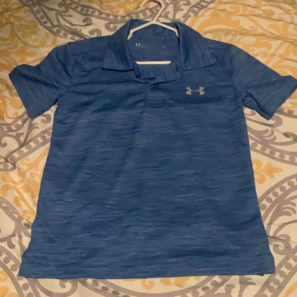 Under armour boys polo blue size 6